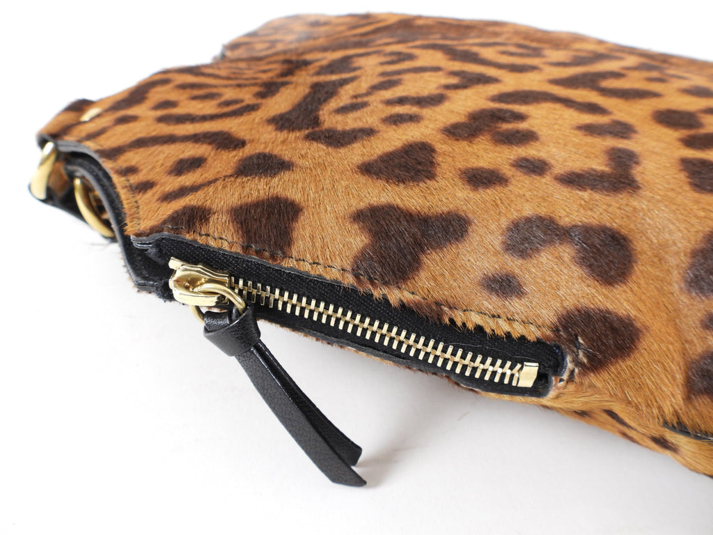 Saint Laurent Calf Leopard Small Tote Bag