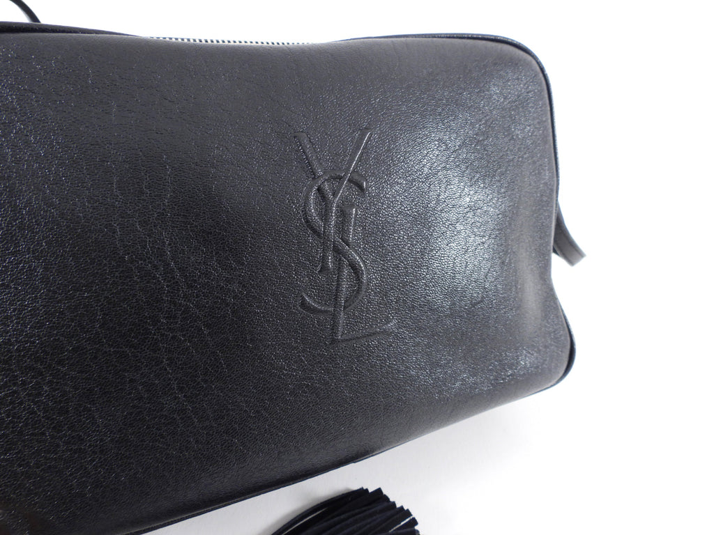 Saint Laurent Black Lambskin Lou Camera Crossbody Bag