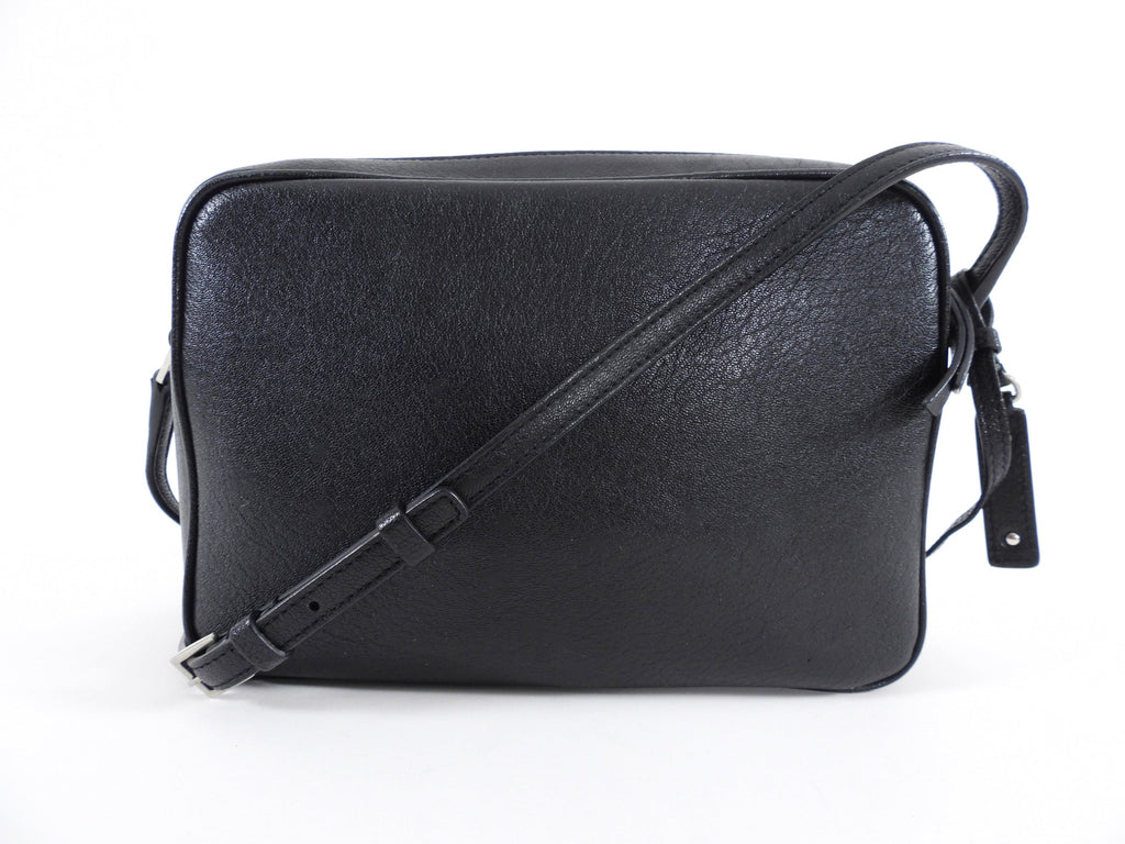 Saint Laurent Black Lambskin Lou Camera Crossbody Bag
