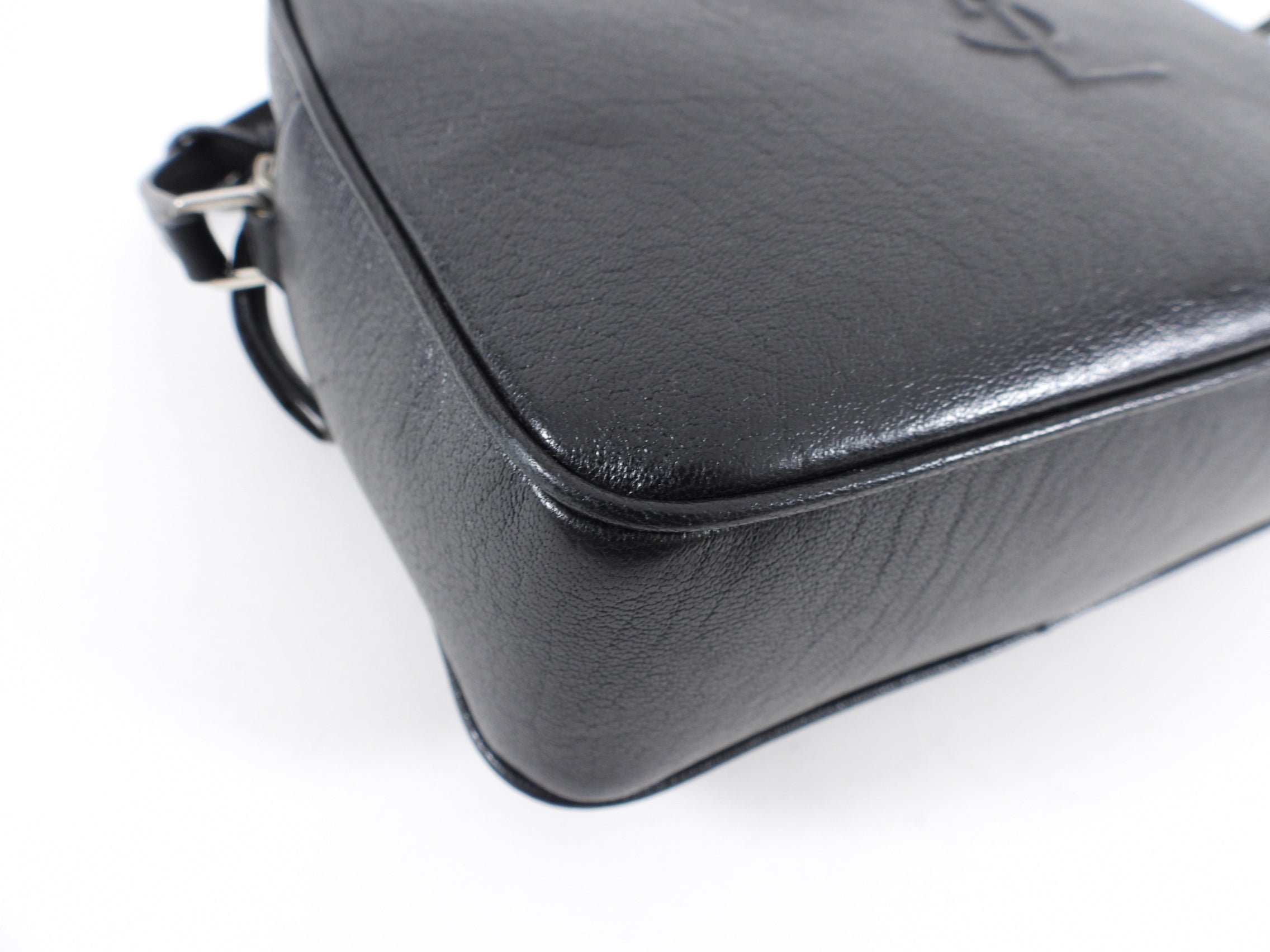 Saint Laurent Black Lambskin Lou Camera Crossbody Bag