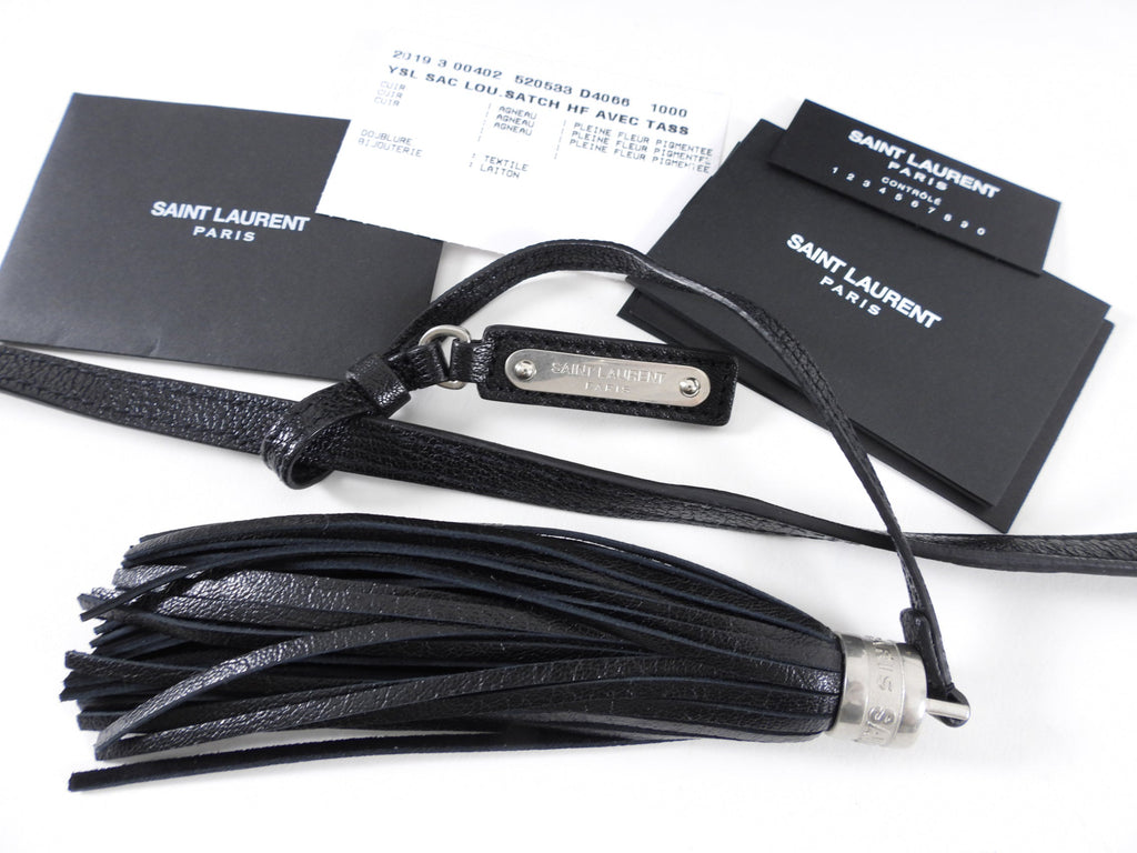 Saint Laurent Black Lambskin Lou Camera Crossbody Bag