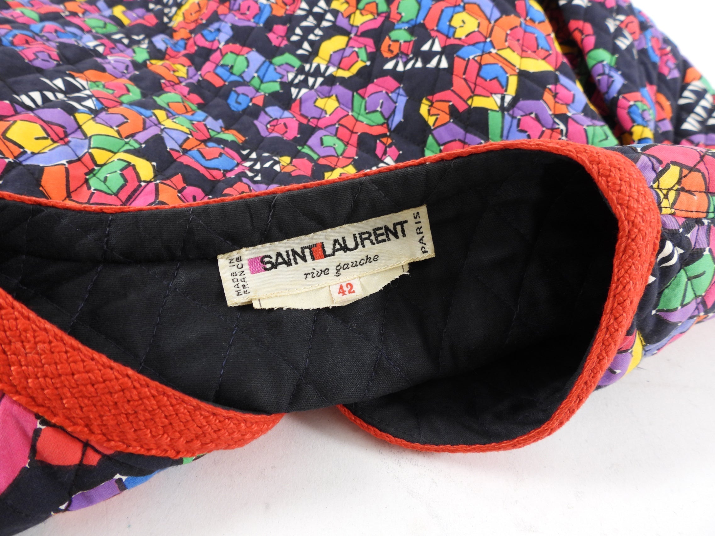 Yves Saint Laurent Rive Gauche Vintage 1980's Multicolour Quilt Jacket