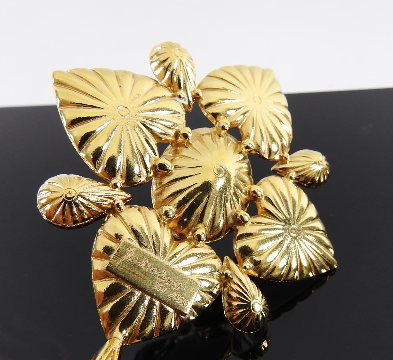 YSL Yves Saint Laurent Vintage 1980's Enamel Heart Pendant Rope Necklace