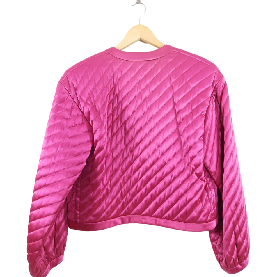 Yves Saint Laurent Fall 1987 Vintage Pink Satin Quilted Jacket