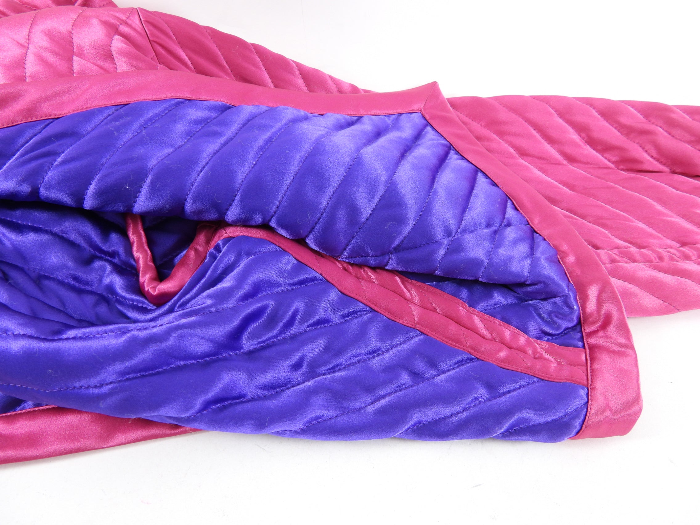 Yves Saint Laurent Fall 1987 Vintage Pink Satin Quilted Jacket