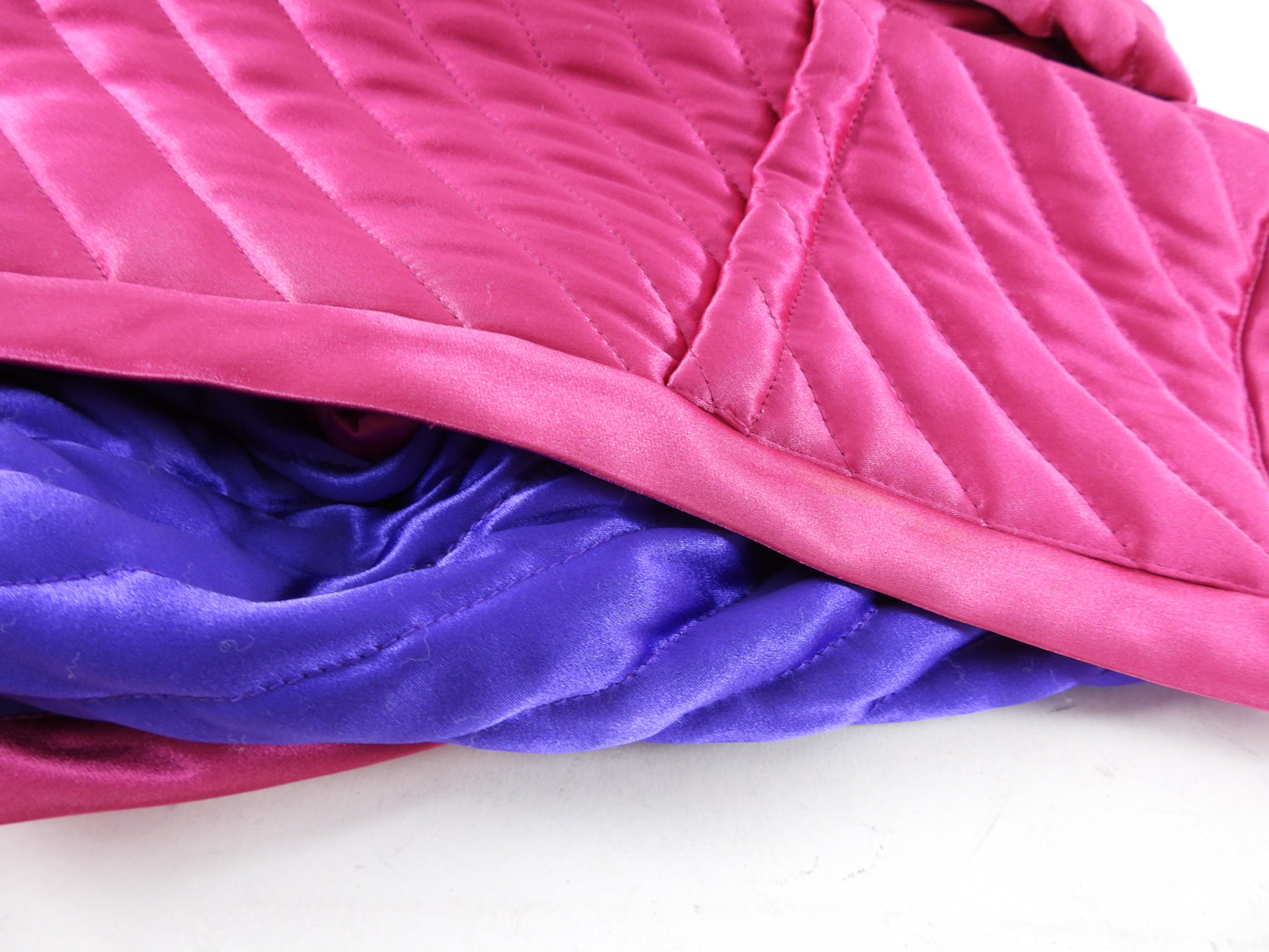 Yves Saint Laurent Fall 1987 Vintage Pink Satin Quilted Jacket