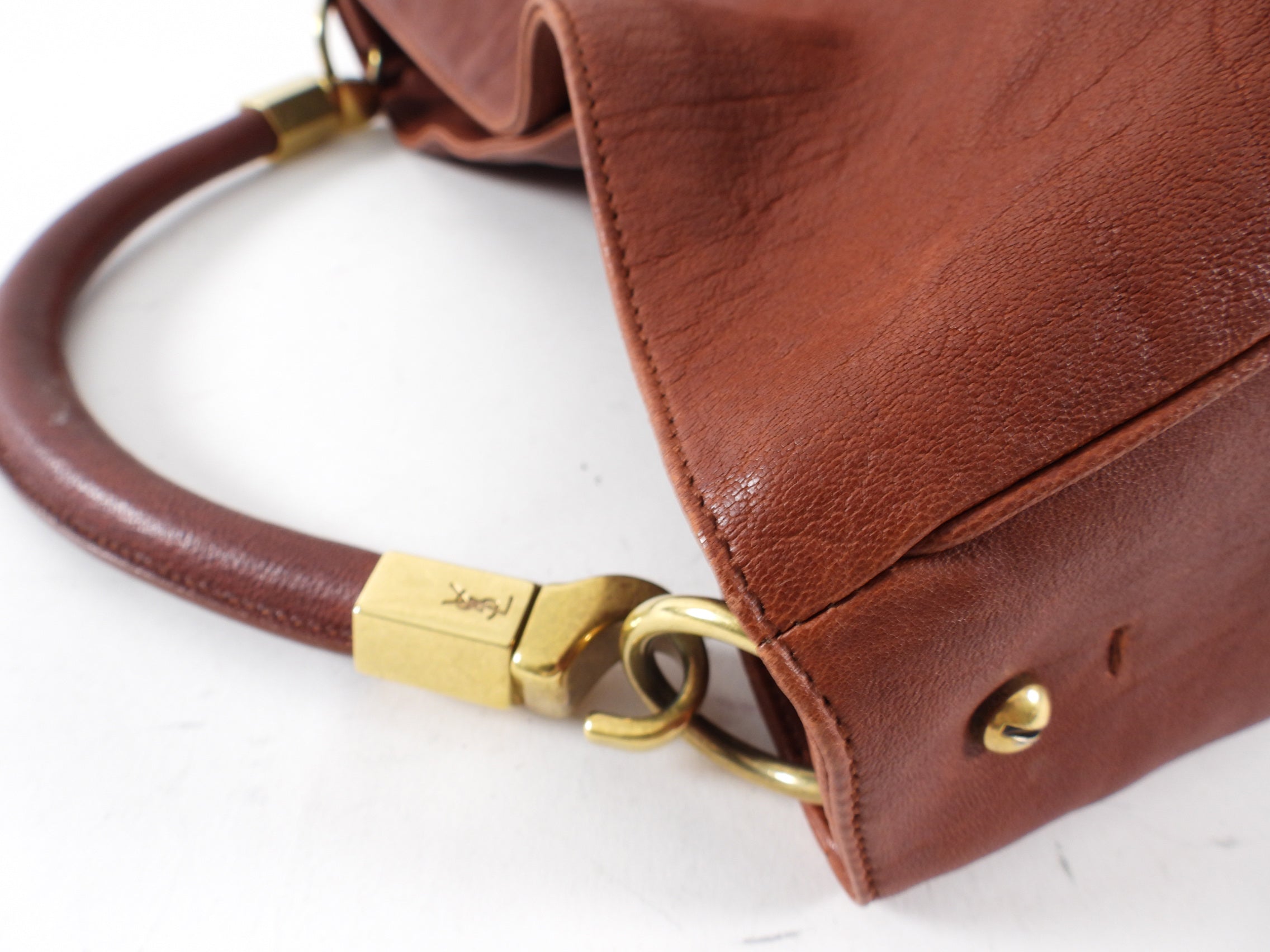 Yves Saint Laurent Rust Leather Roady Hobo Bag