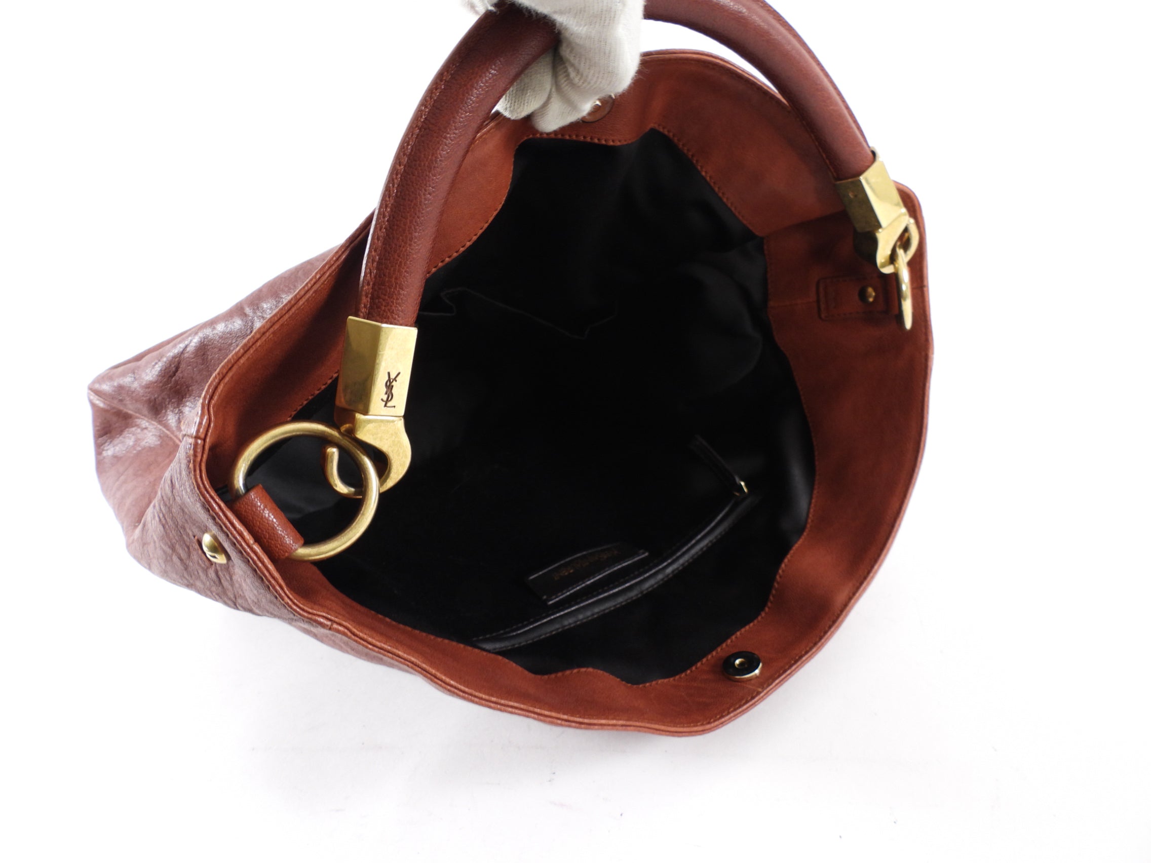 Yves Saint Laurent Rust Leather Roady Hobo Bag