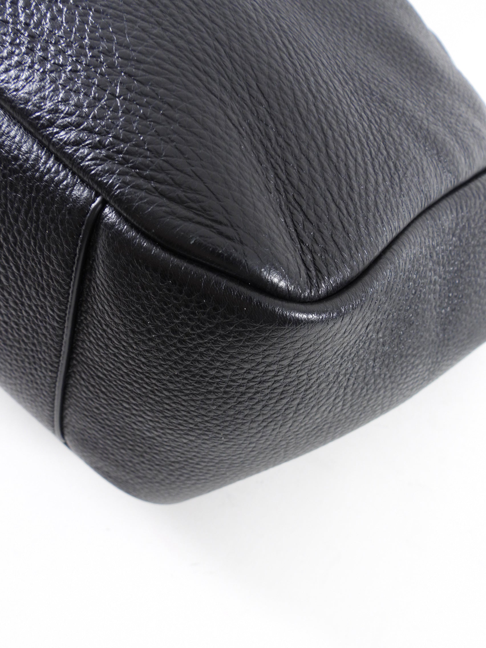Saint Laurent Le 5 a 7 Black Grained Leather Bea Tote Bag