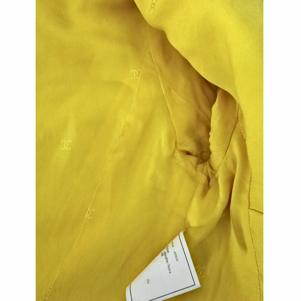 Chanel Vintage 95P Yellow Copped Jacket