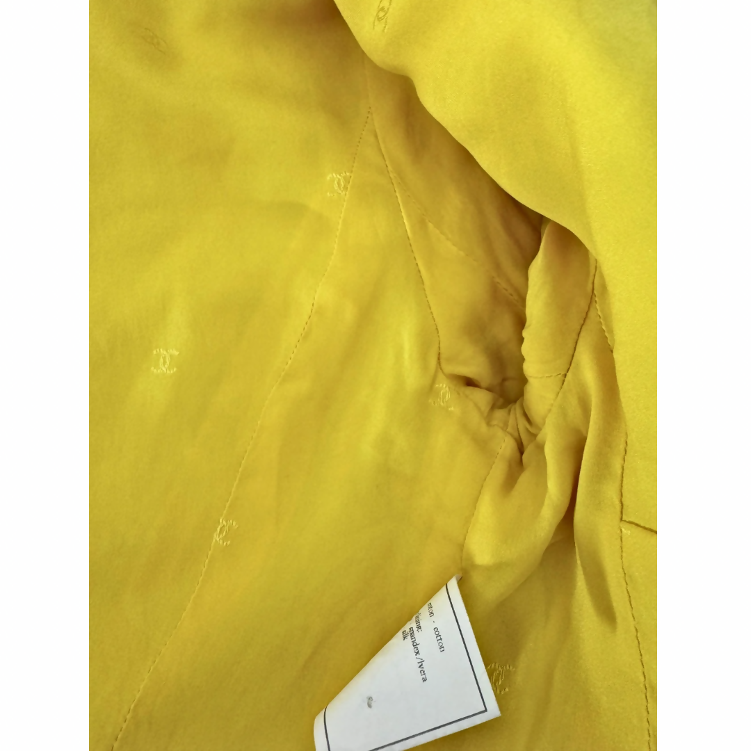 Chanel Vintage 95P Yellow Copped Jacket