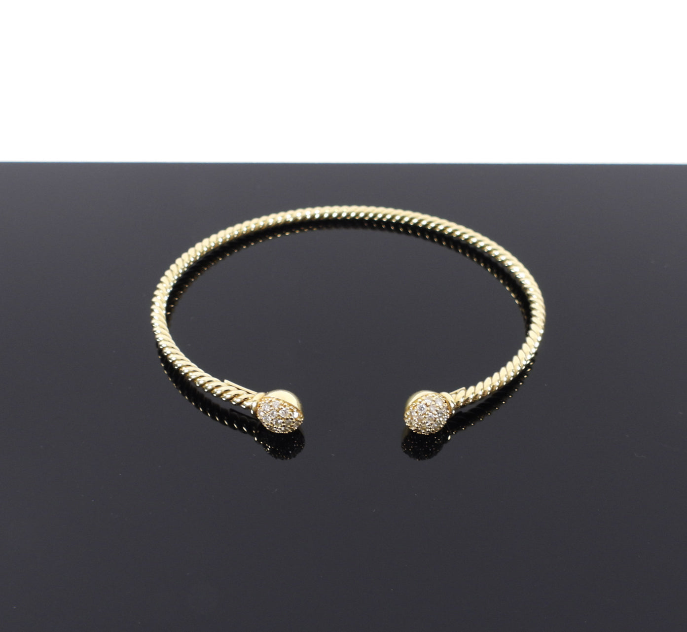 David Yurman 18k Gold Diamond Petite Solari Bead Bracelet - S