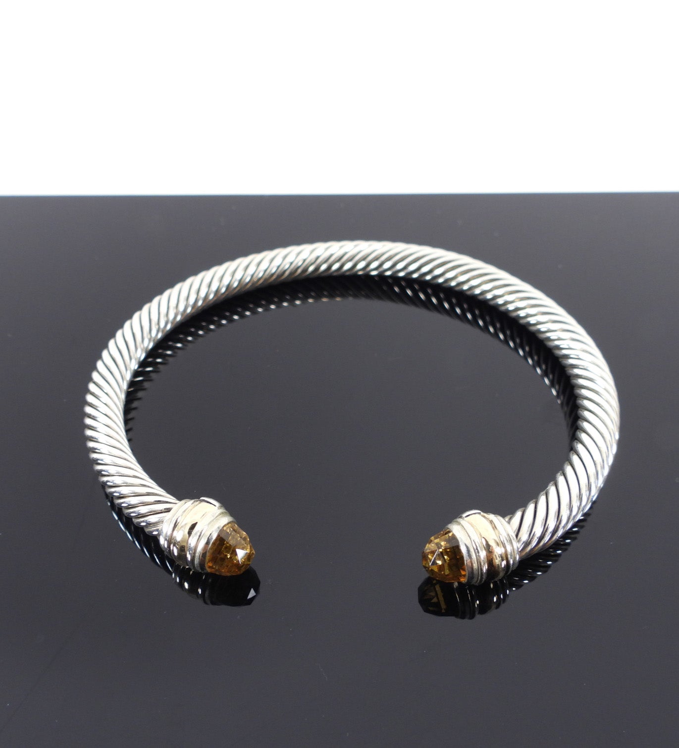 David Yurman Classic Cable 5mm Citrine Cuff Bracelet