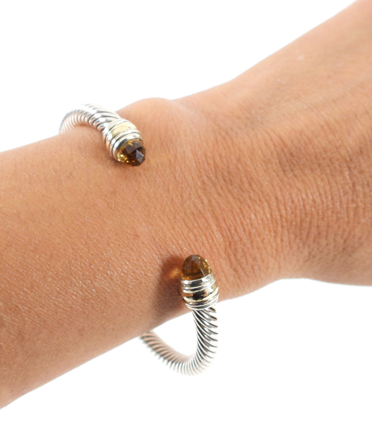 David Yurman Classic Cable 5mm Citrine Cuff Bracelet