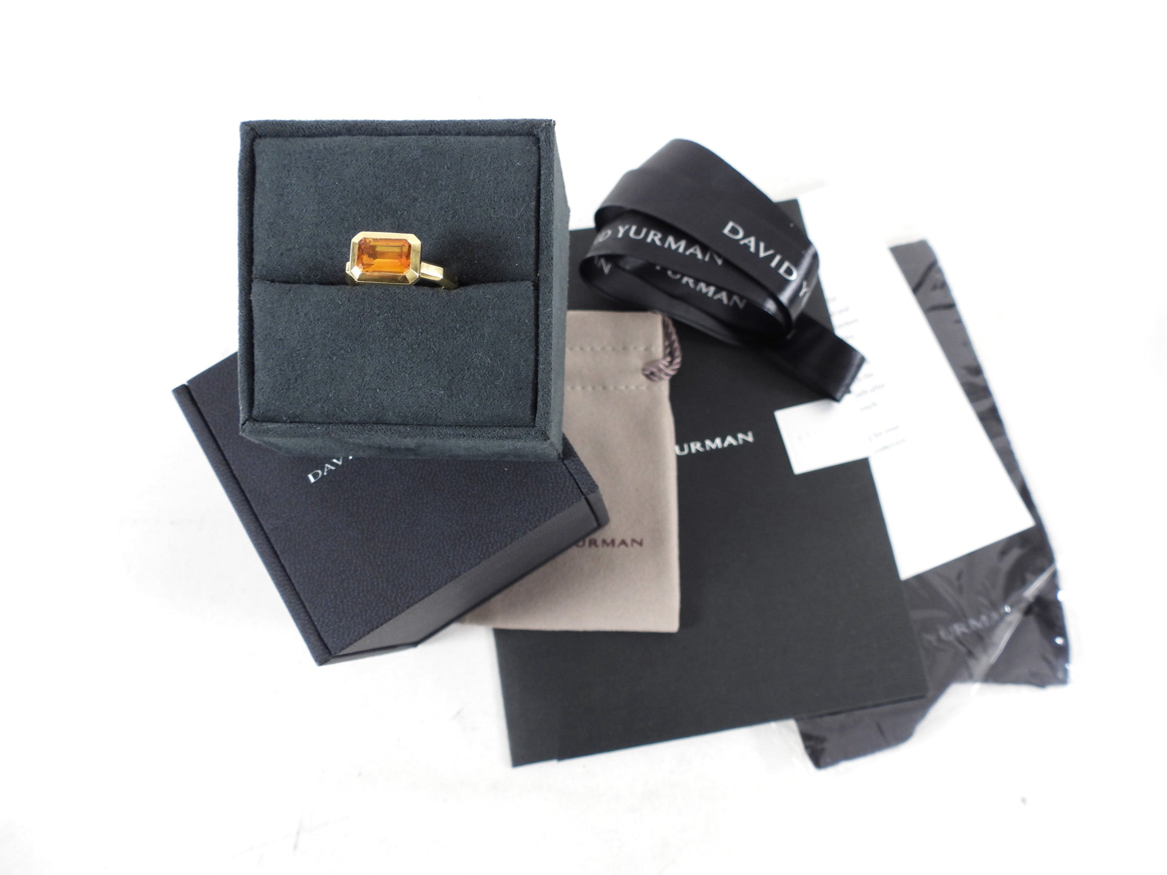 David Yurman 18K Novella Madeira Citrine Ring - 6