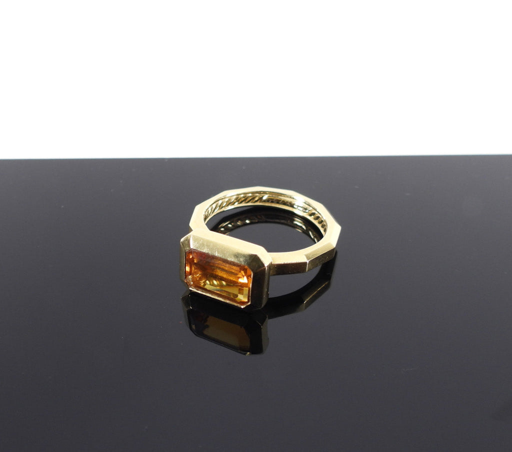 David Yurman 18K Novella Madeira Citrine Ring - 6