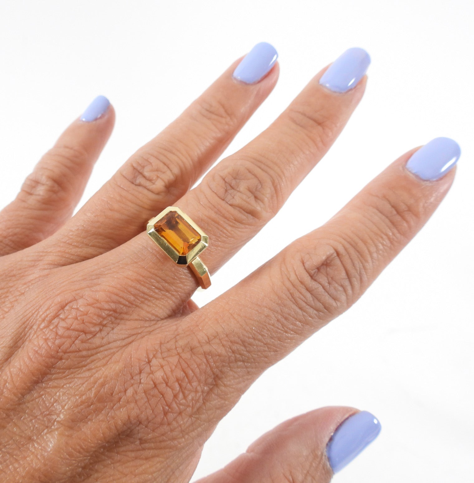 David Yurman 18K Novella Madeira Citrine Ring - 6
