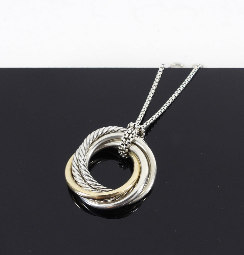 David Yurman Crossover Sterling Pendant Necklace