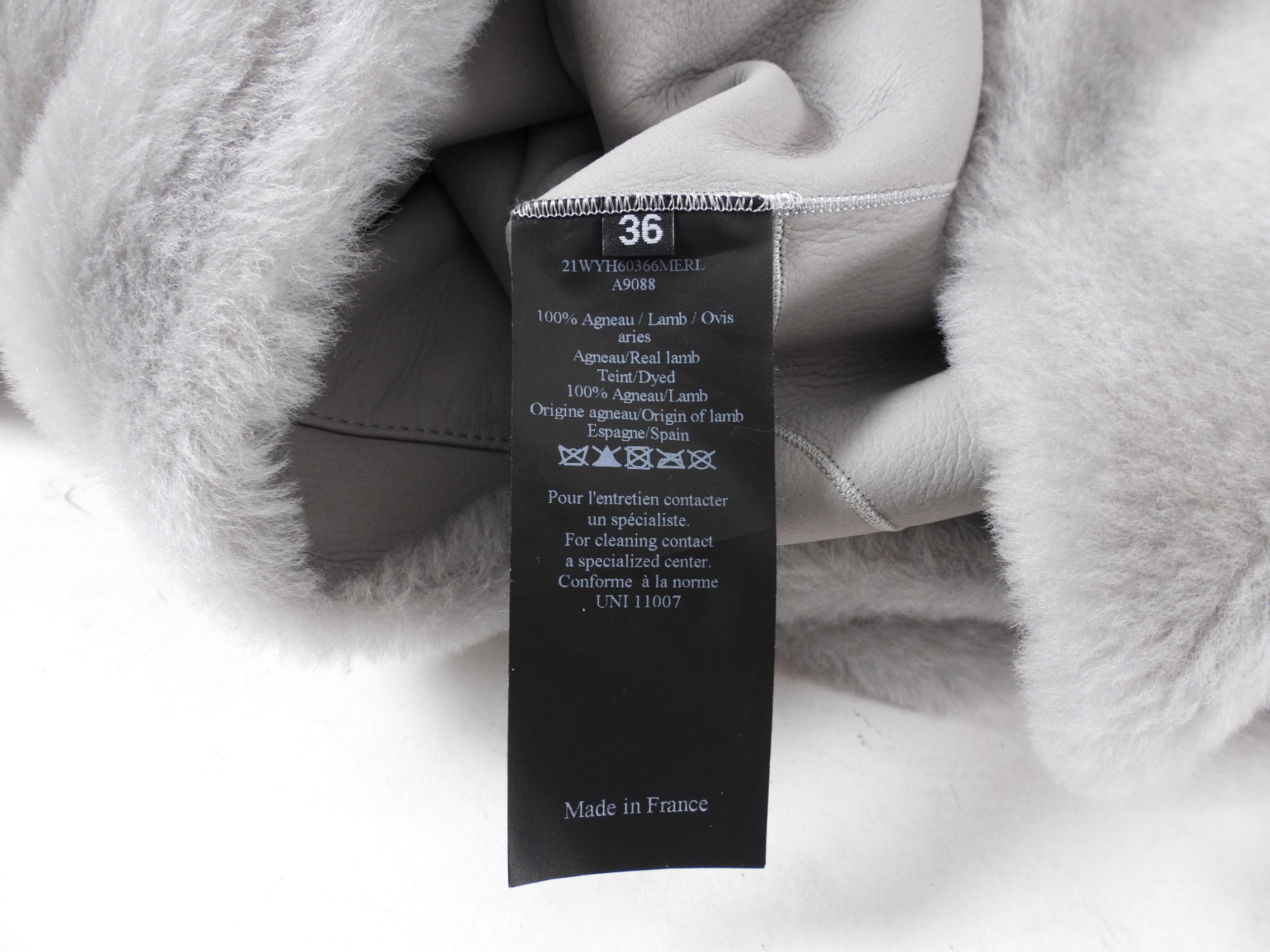 Yves Salomon Grey Shearling Hooded Lacon Jacket - XS/S
