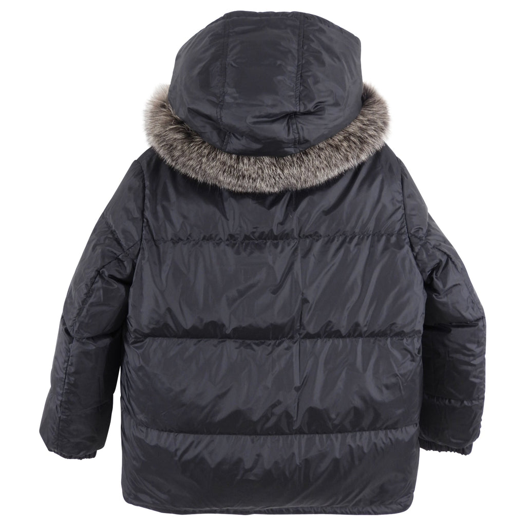 Yves Salomon Army Reversible Gold Black Metallic Parka - S / 6