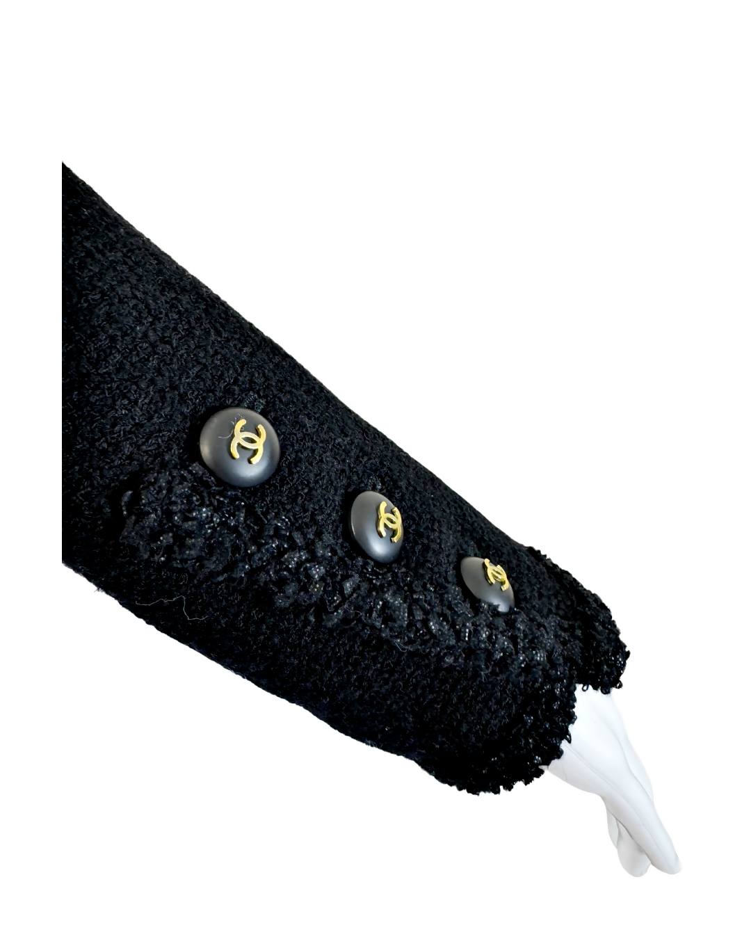 Chanel 95A Black Tweed Cropped Jacket