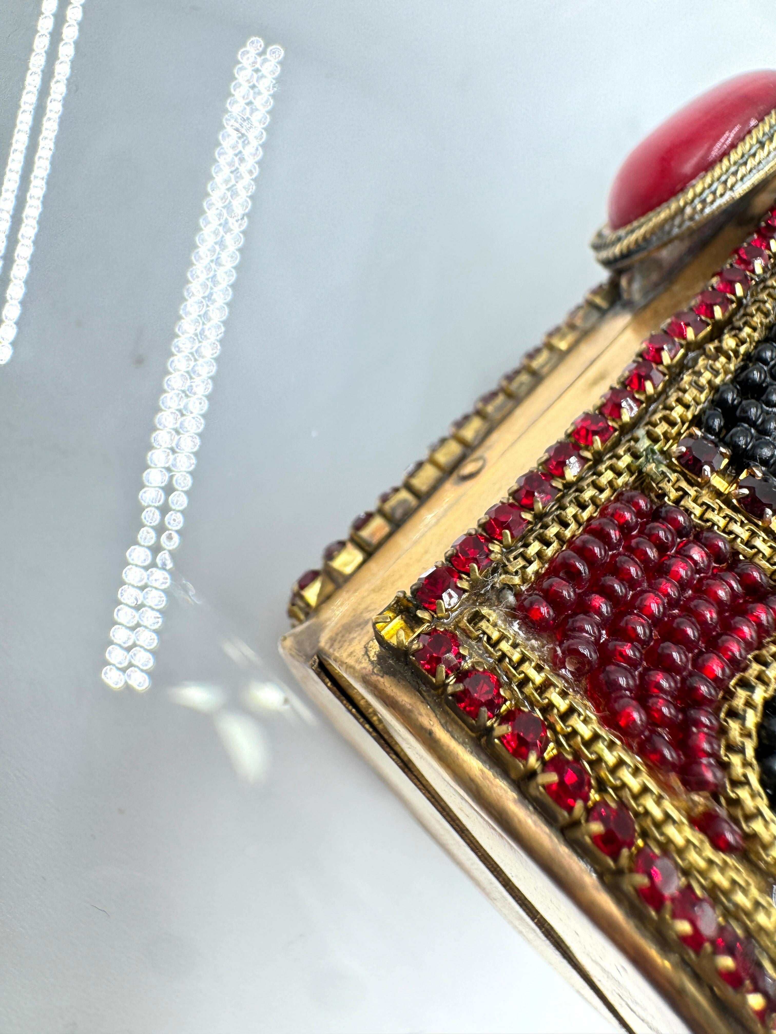Chanel Vintage 1981 Jewelled Metal Clutch