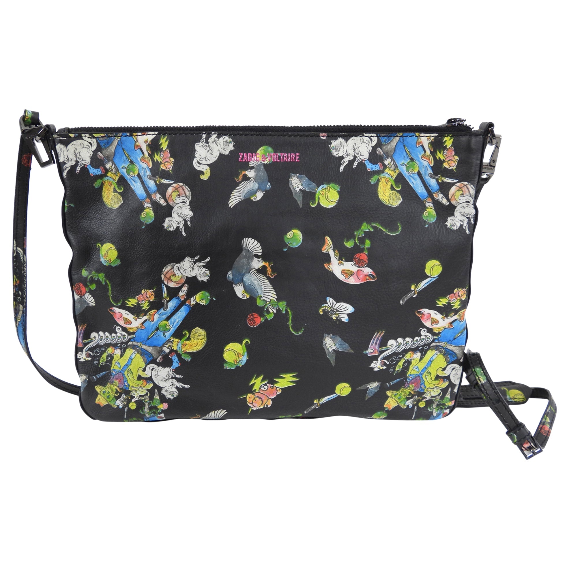 Zadig & Voltaire Novelty Print Leather Crossbody Bag