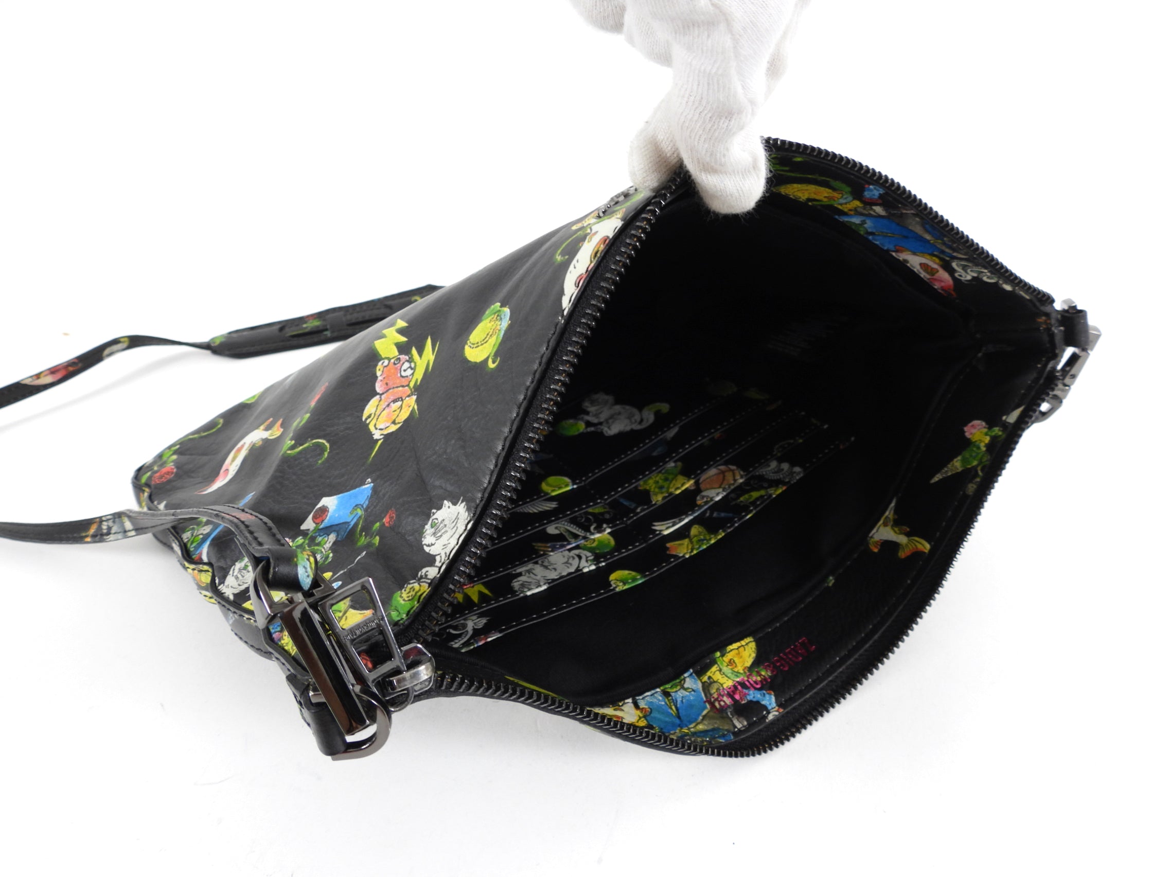 Zadig & Voltaire Novelty Print Leather Crossbody Bag
