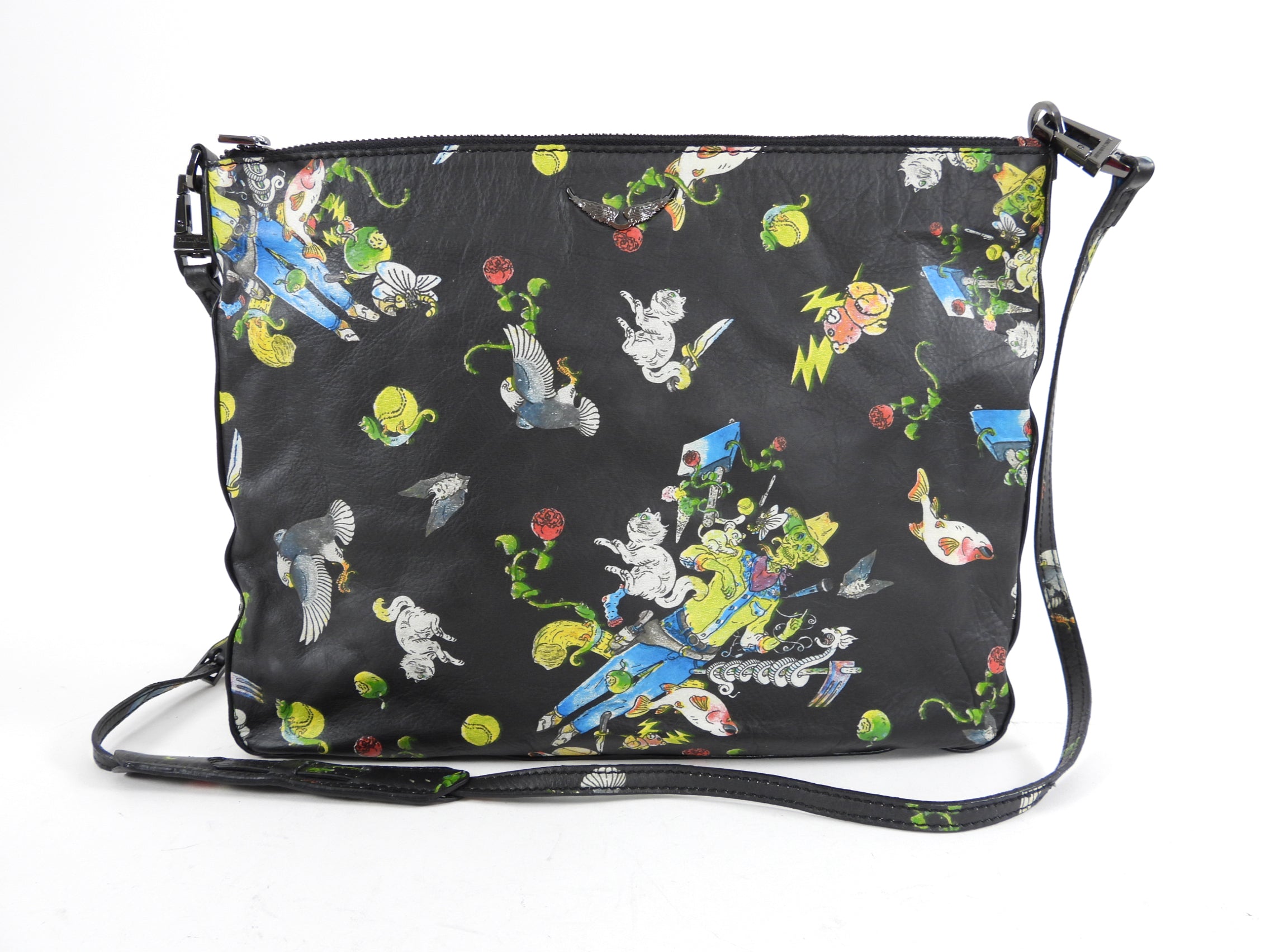 Zadig & Voltaire Novelty Print Leather Crossbody Bag