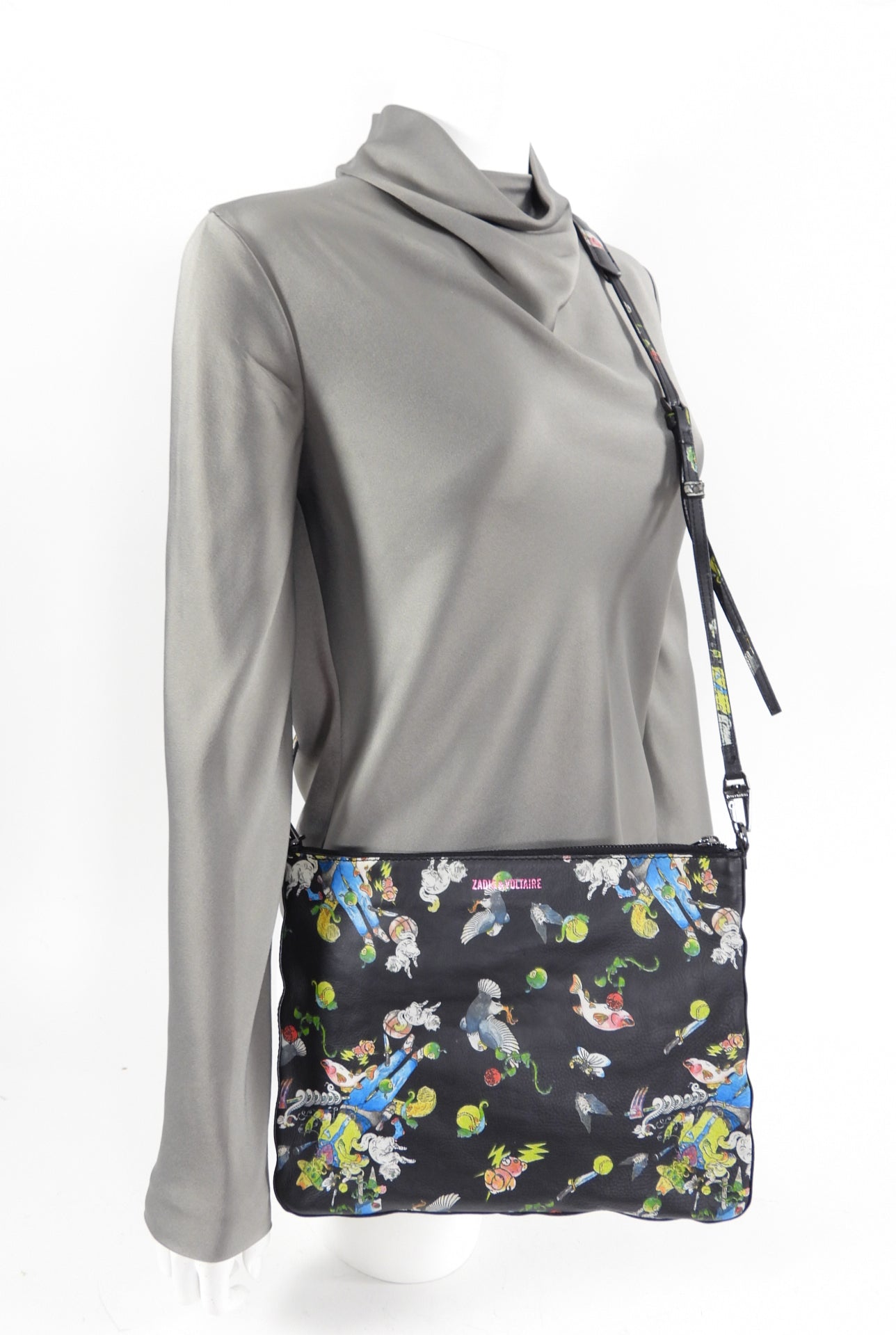 Zadig & Voltaire Novelty Print Leather Crossbody Bag