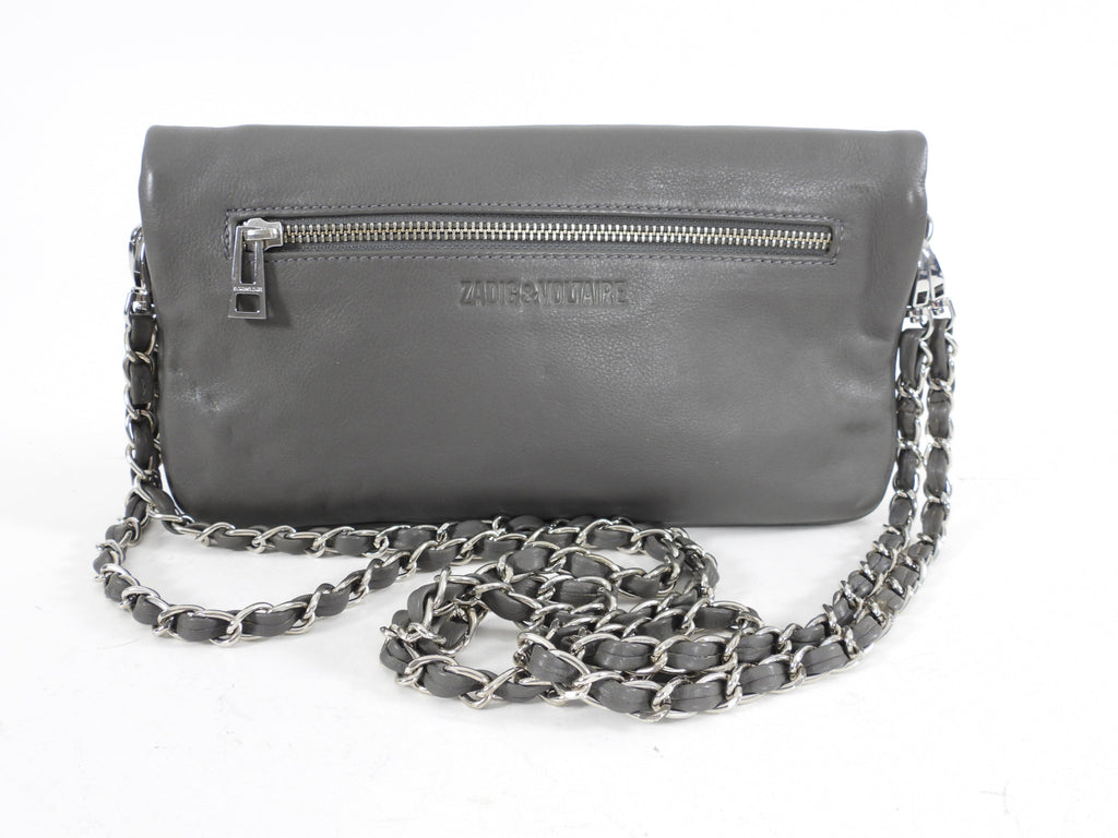 Zadig & Voltaire Grey Skull Crossbody Bag