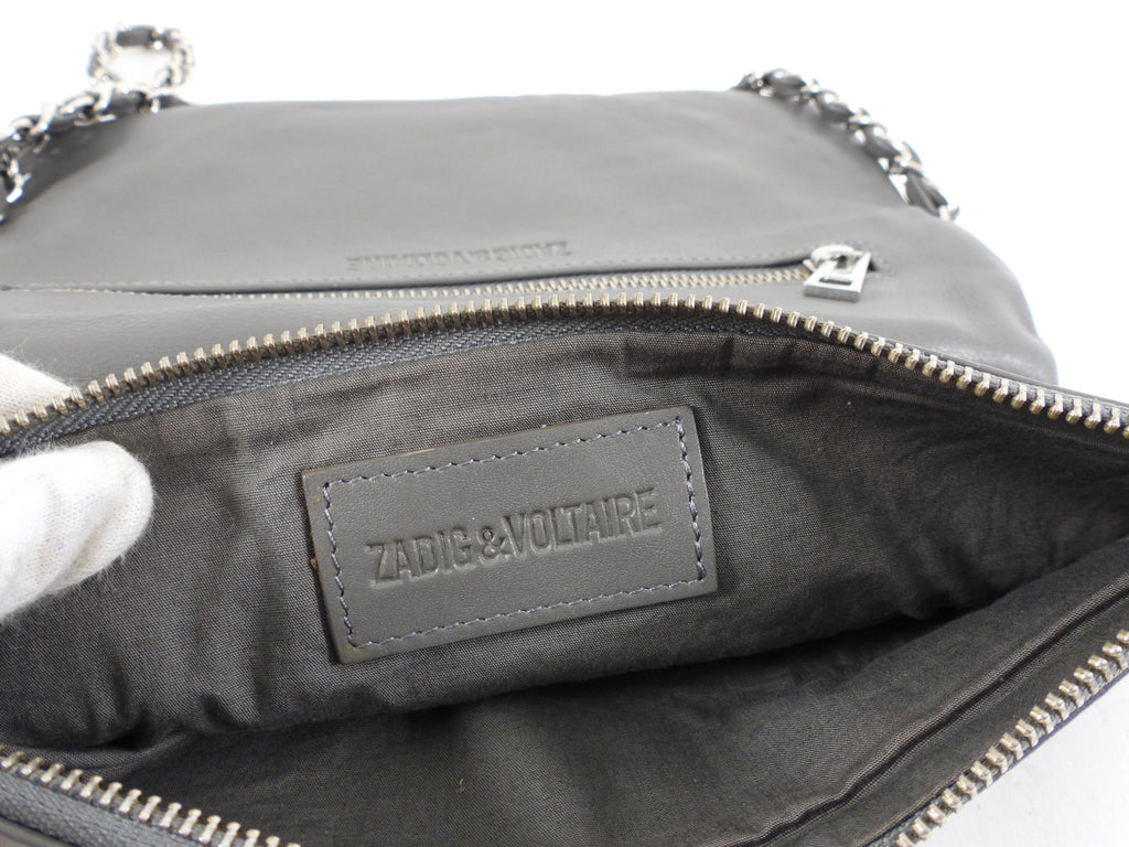 Zadig & Voltaire Grey Skull Crossbody Bag