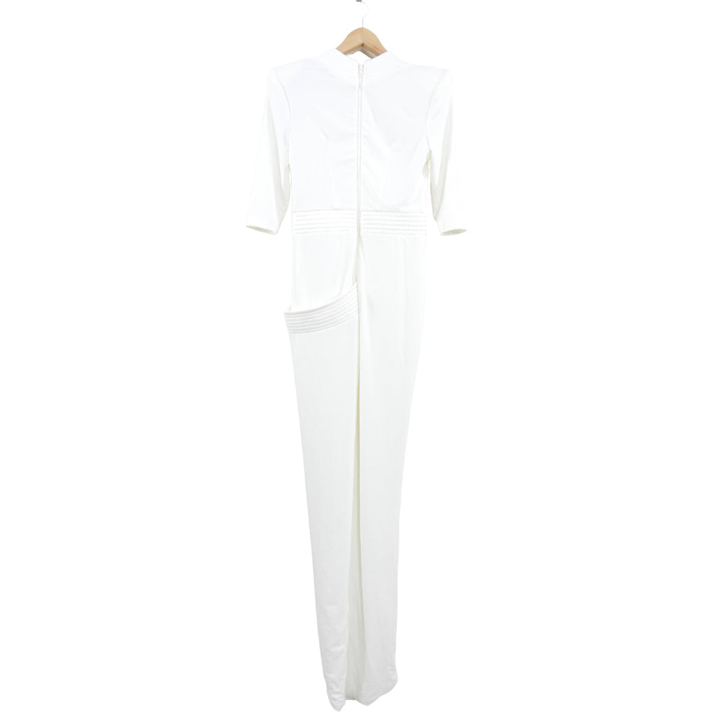 Zhivago Eye of Horus White Jersey Evening Gown - L (8)