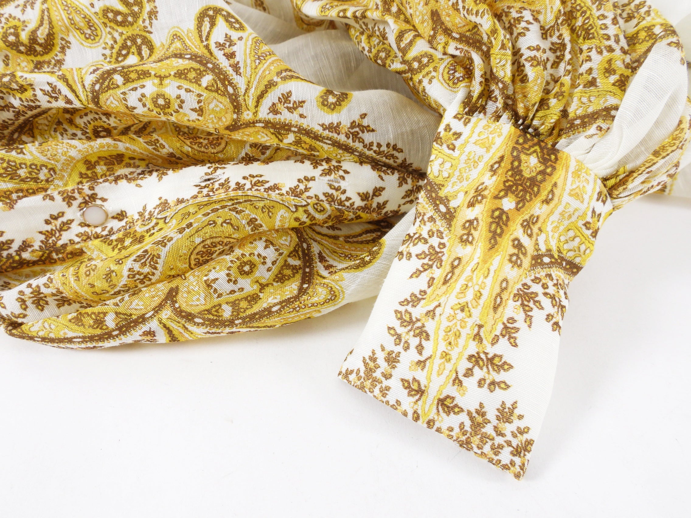Zimmermann Yellow Paisley Zippy Billow Blouse Top - S