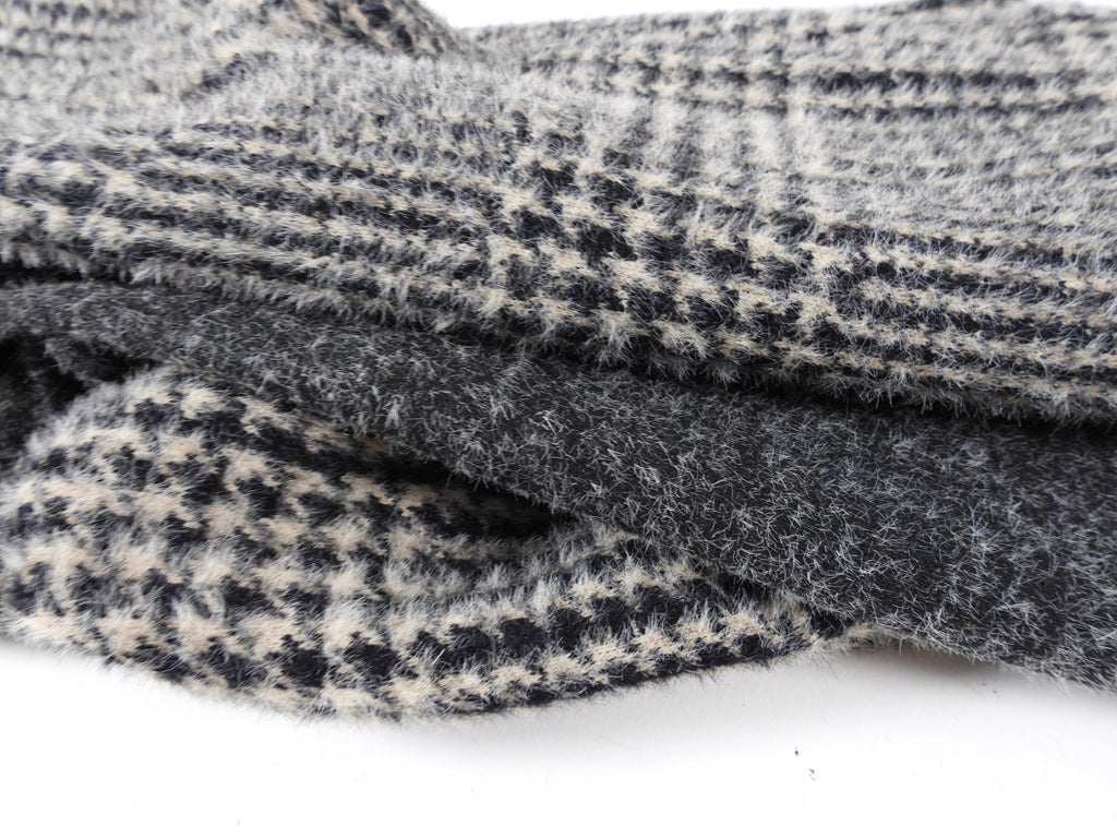 Z Supply Taupe / Black Knit Houndstooth Sweater Coat - S (4/6)