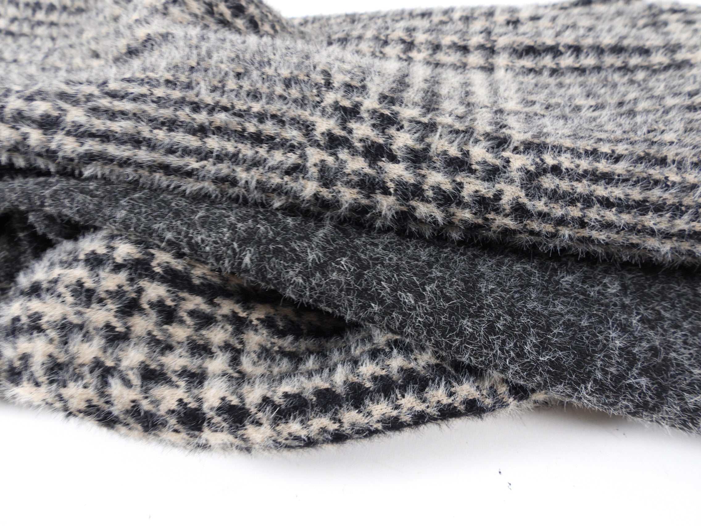 Z Supply Taupe / Black Knit Houndstooth Sweater Coat - S (4/6)