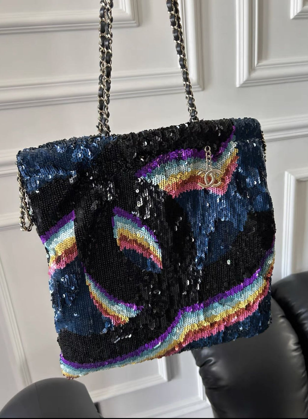 Chanel21 sequin rainbow tote